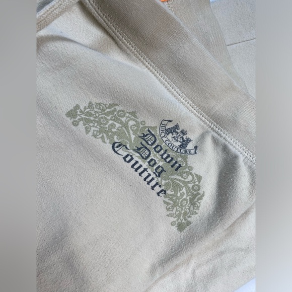 Women’s Y2K Juicy couture Small Tan Used cotton Sweatpants Down Dog Couture - Picture 3 of 13